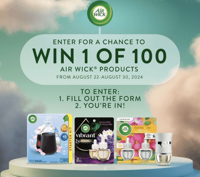 Discover the Air Wick August Giveaway: Win Big with Simple Entries!